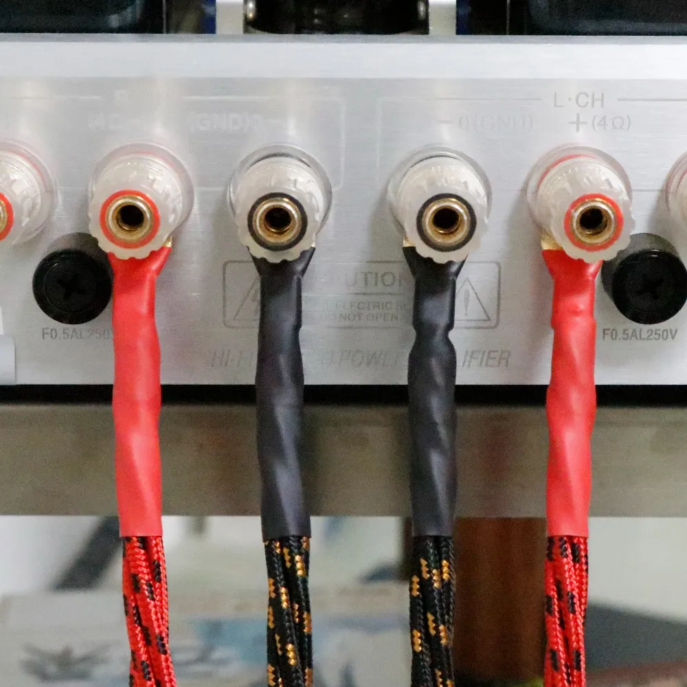 Western Electric Oxygen-free OFC Copper Audio HiFi Speaker Cable High-end Amplifier Loudspeaker Cables Banana plug Y Spade plug