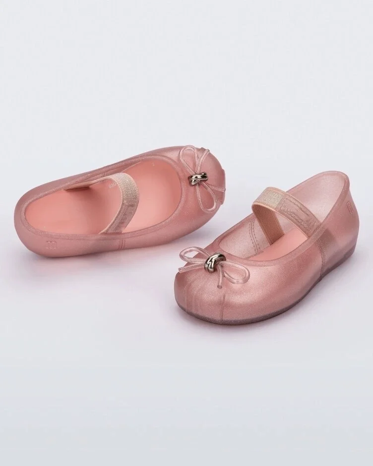 Summer bow girls flat jelly bun single-shoe sandals