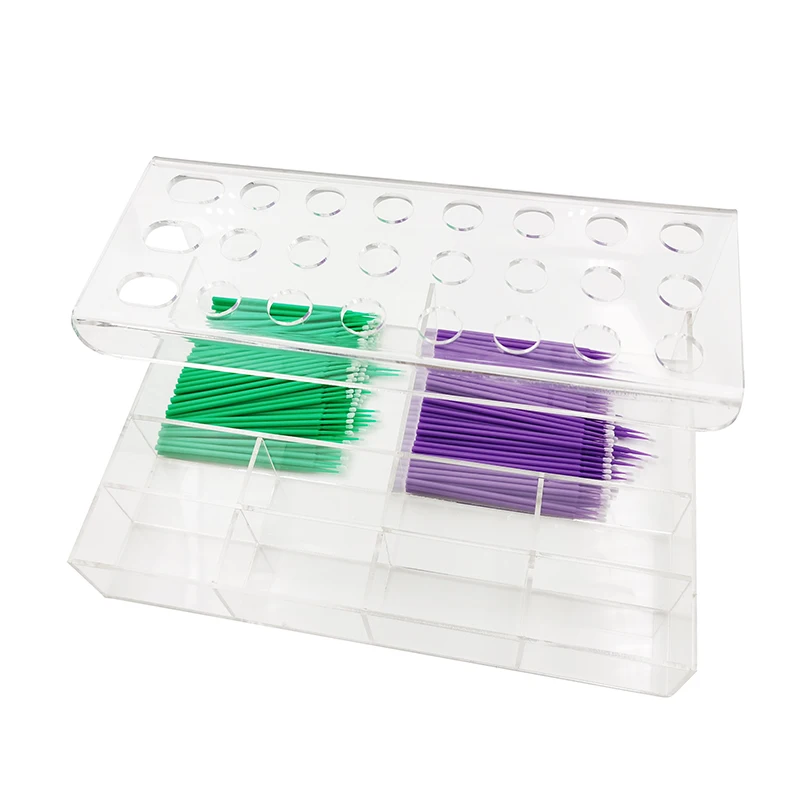 Dental Organizer Acrylic Holder Placement Frame Adhesive Storage Box for Composite Syringes & Accessories