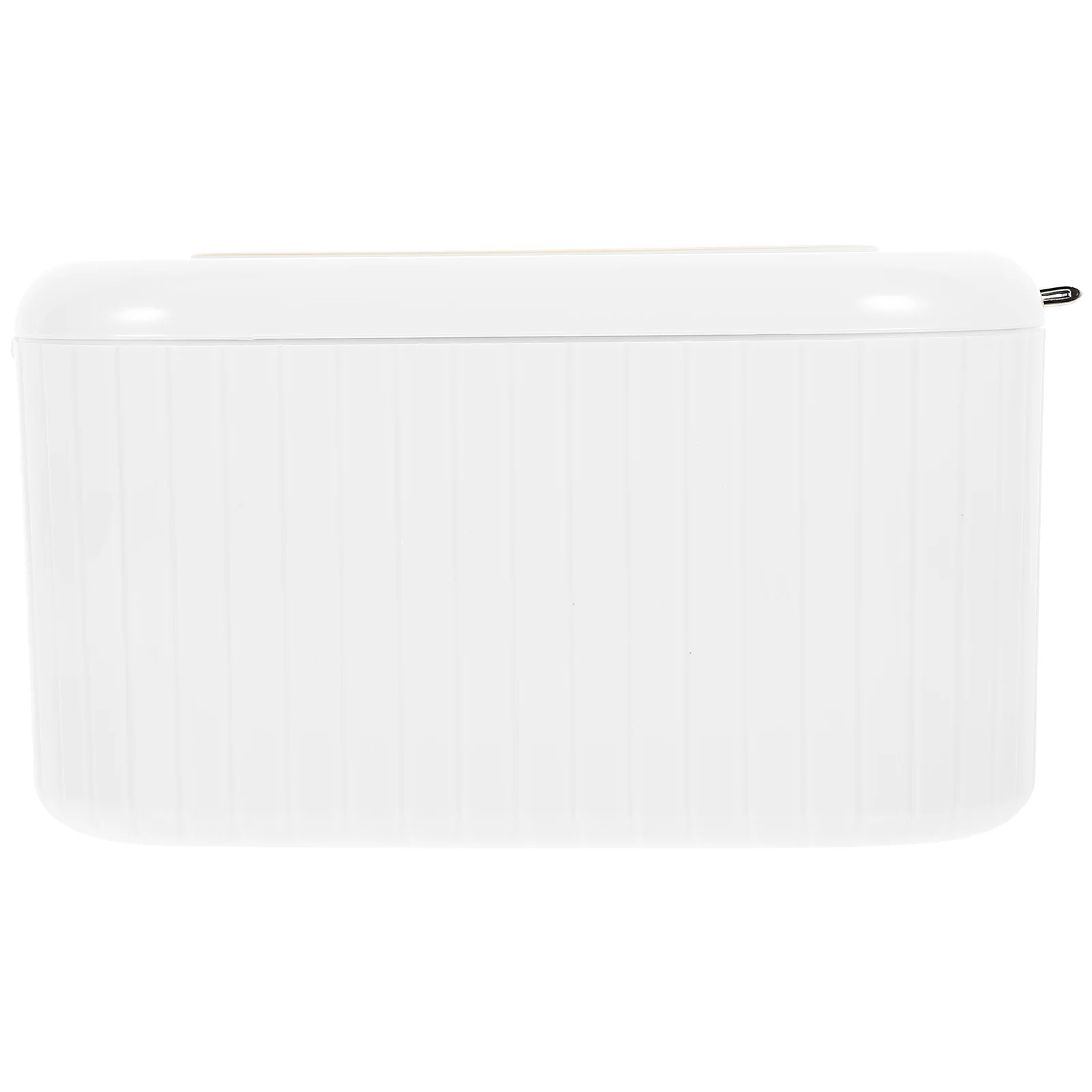 

Tissue Box Cover PET Material Water Resistant Easy Home Office Pearl White Spring Mechanism Compact Size Modern