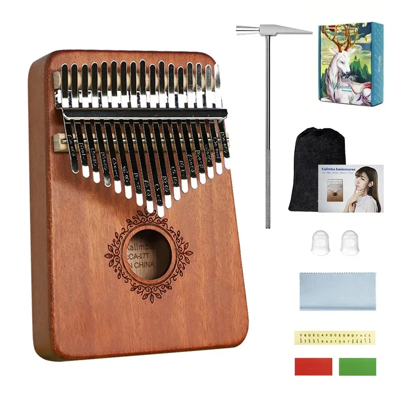 

Kalimba 17 Key Thumb Finger Piano Accessories Wood Mahogany Kalimb Piano Acacia Wood Body Musical Instrument Creative Music Box