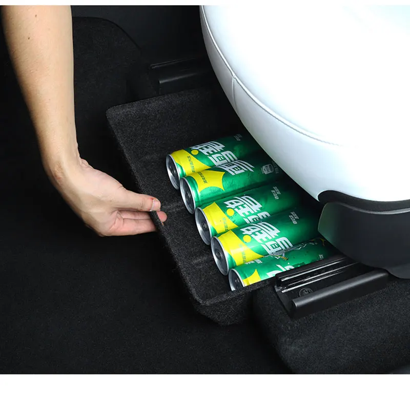 for Tesla Model Y Under Seat Storage Box Car Garbage Bin Organizer Case Drawer 1PC