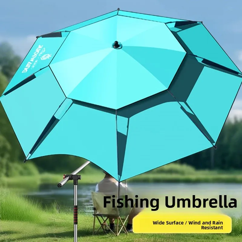 

Thickened Fishing Umbrella 2025 New Outdoor Sunshade Walking Stick Rain Umbrella All-directional Big Fishing Umbrella Sunscreen