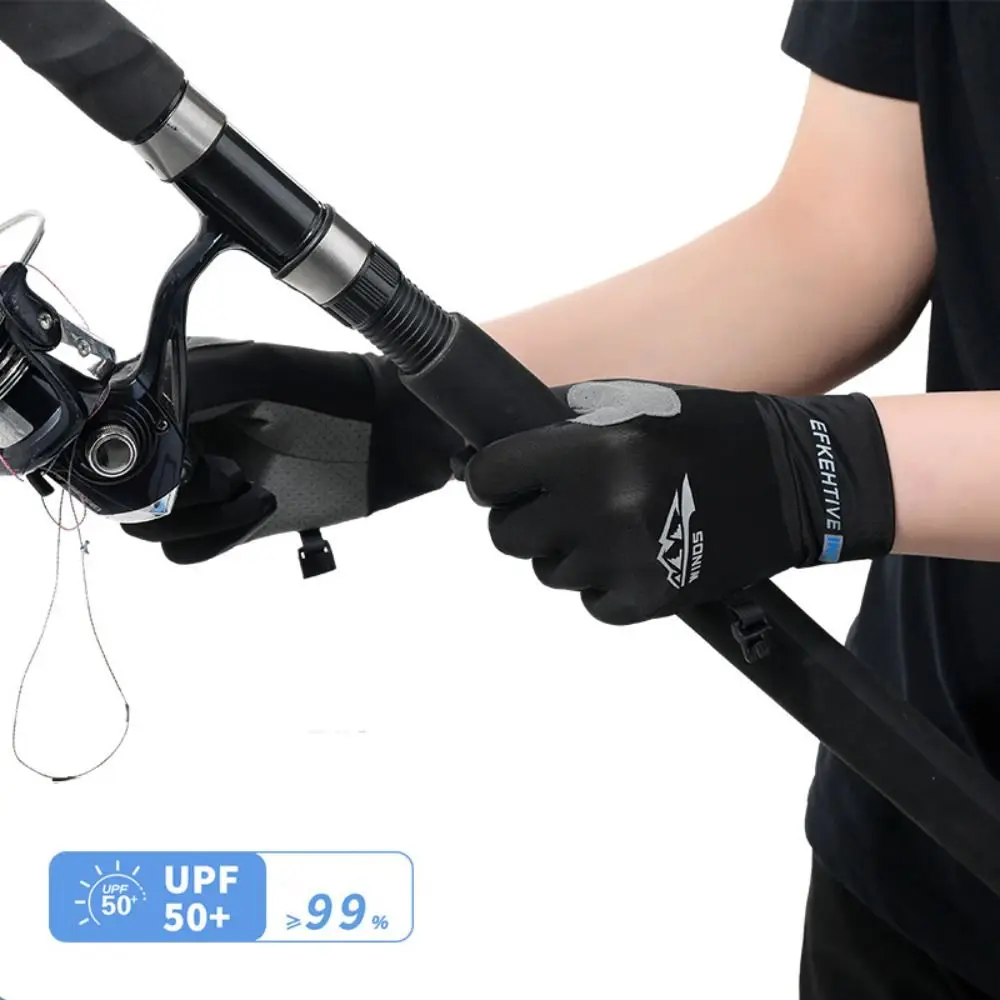Breathable Sun Protection Gloves Mittens Anti-UV Sunscreen Ice Silk Gloves Colorful Elegance Summer Sunscreen Gloves Driving