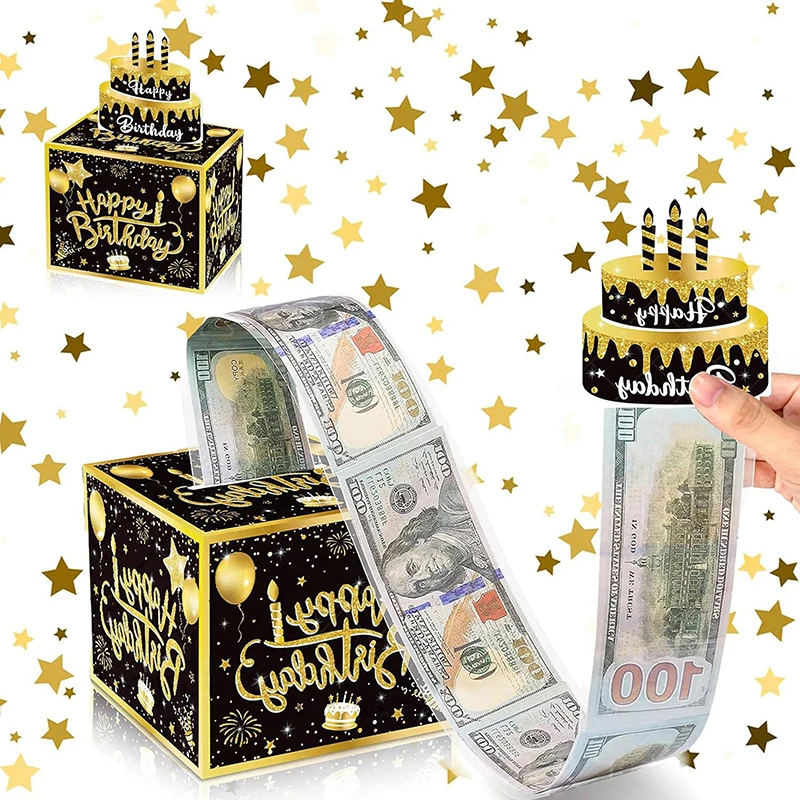 Money Pull Box Birthday Money Gift Case Birthday Surprise Money Box Cash Pull Gift Box Birthday Money Pull Box For Cash Gift