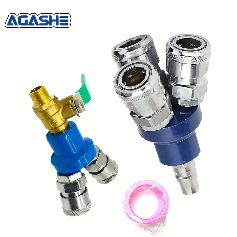 Acessórios para Compressor de Ar AGASHE - Conector Rápido Tipo C para Compressor de Ar, Conector Redondo de 2/3 Vias para Bomba de Ar