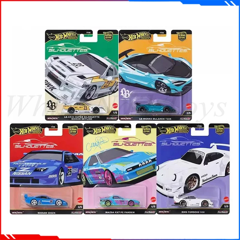 Hot Wheels Car Culture Series FPY86 Alloy Car Model Silhouette HW LBWK Porsche RWB Simulation Cars Model Boys Birthday Gift