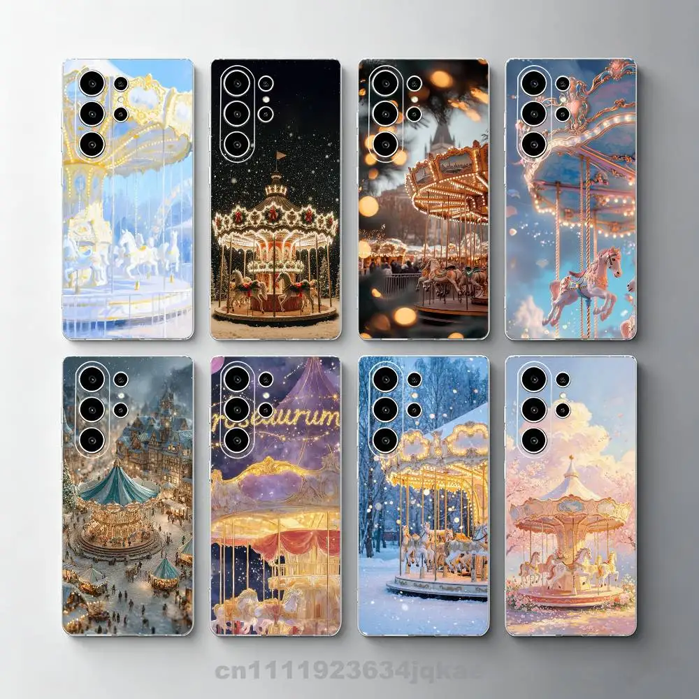 Carousel  Phone Case for Samsung Galaxy A73,23,53,33,14,24,13,72,22,52,32,54,A34 Soft Cover