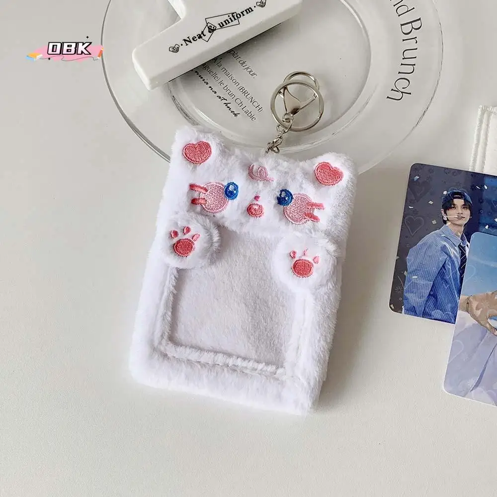 

Korean Style Idol Cartoon Photocard Holder Cat Pig Yellow Duck Bear Card Sleeve Plush Animal Card Cover Kawaii