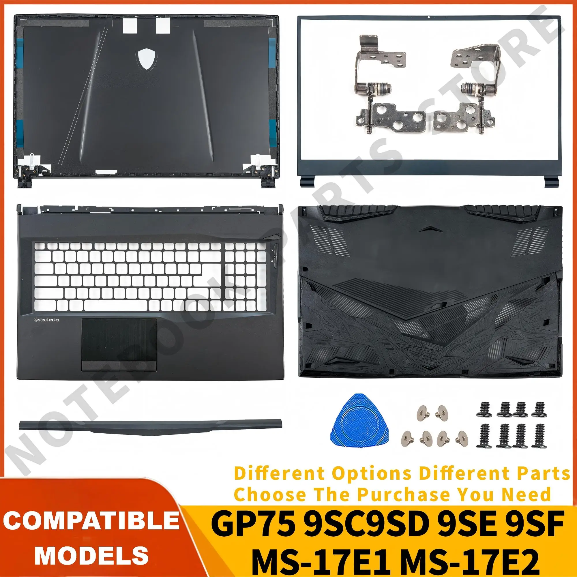 Parts For GP75 Leopard 9SC GP75-9SD GP75-9SE GP75-9SF New LCD Back Cover Front Bezel Hinges Compatible With All GP75 Series