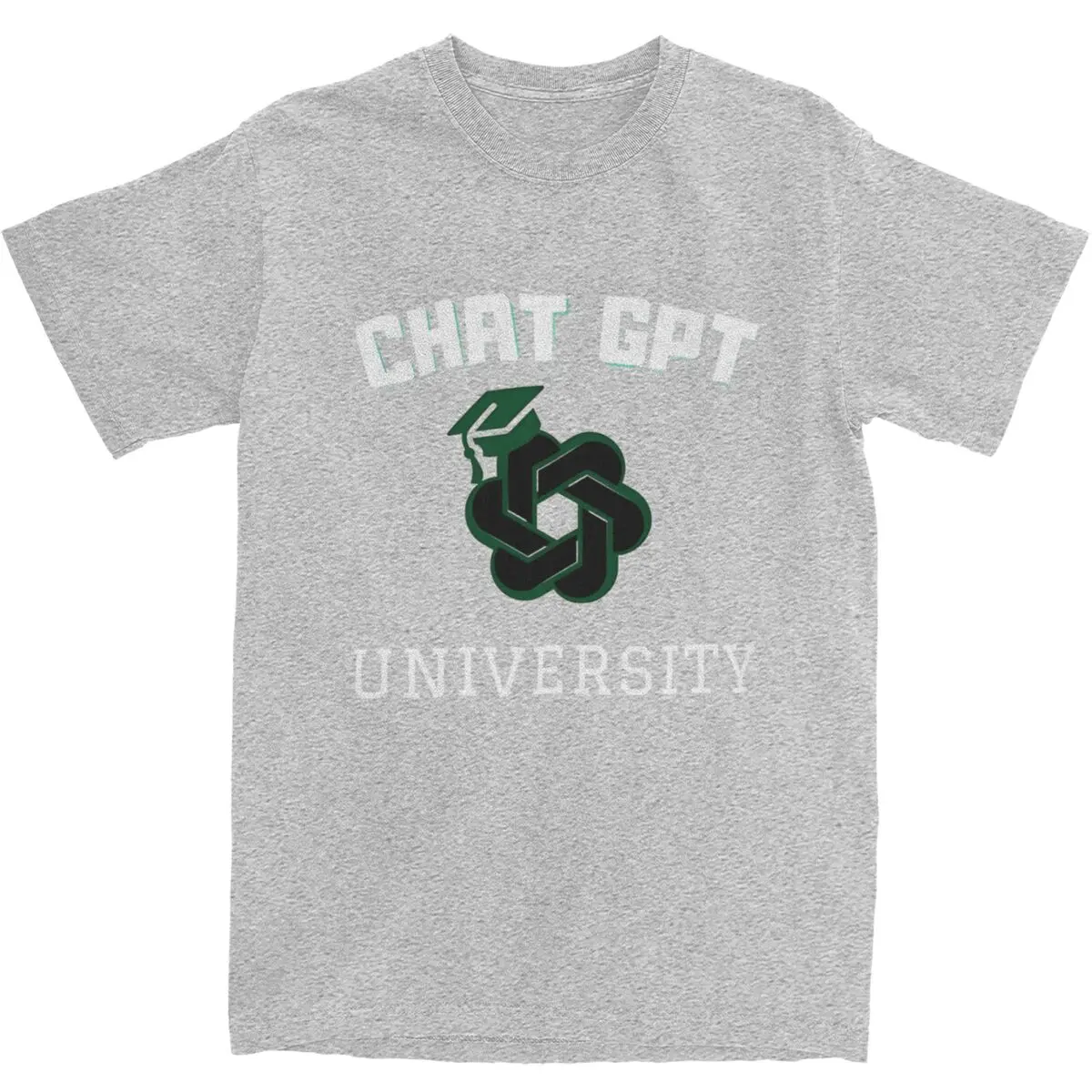 Chat Gpt T Shirt Men's University Vintage Cotton T Shirts Summer O Neck Leisure Tee Shirt Wholesale Oversized Clothing