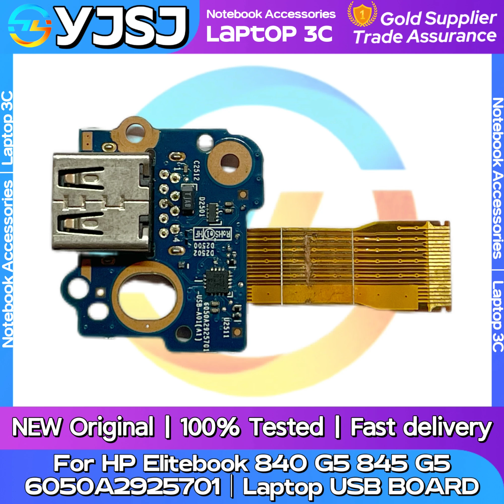 Original For HP EliteBook 745 G5 840 G5 Notebook SPS USB Board With Cable 6035B0172101-USB-A01 L14380-001 100% Tested Fast Ship