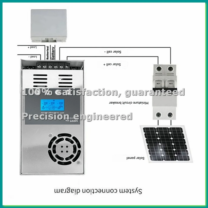 40A MPPT Solar Charge and Discharge Controller 12V 24V 36V 48VAuto for Max PV 150VOC Lead Acid Lithium Battery-BCBW