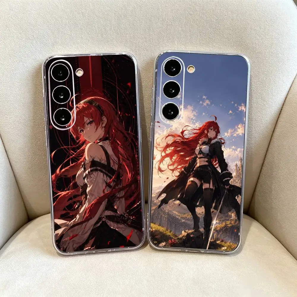 Anime M-Mushoku Tensei E-Eris Boreas Greyrat Clear Phone Case for Samsung Galaxy A71, A70, A40,A52, A51, A30