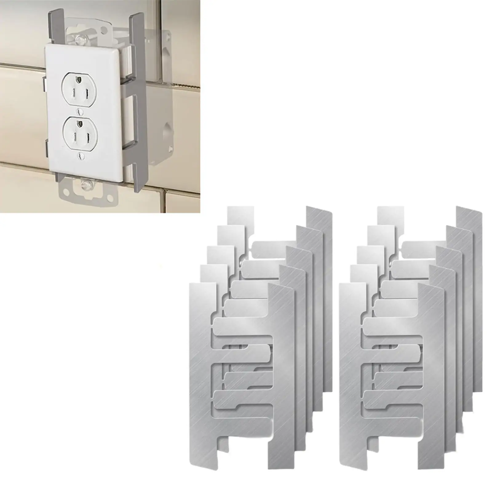 

10 Pieces Switch Box Support Devices User Friendly Replacement Repair Plates Electrical Box Mount Socket Installation Accessory