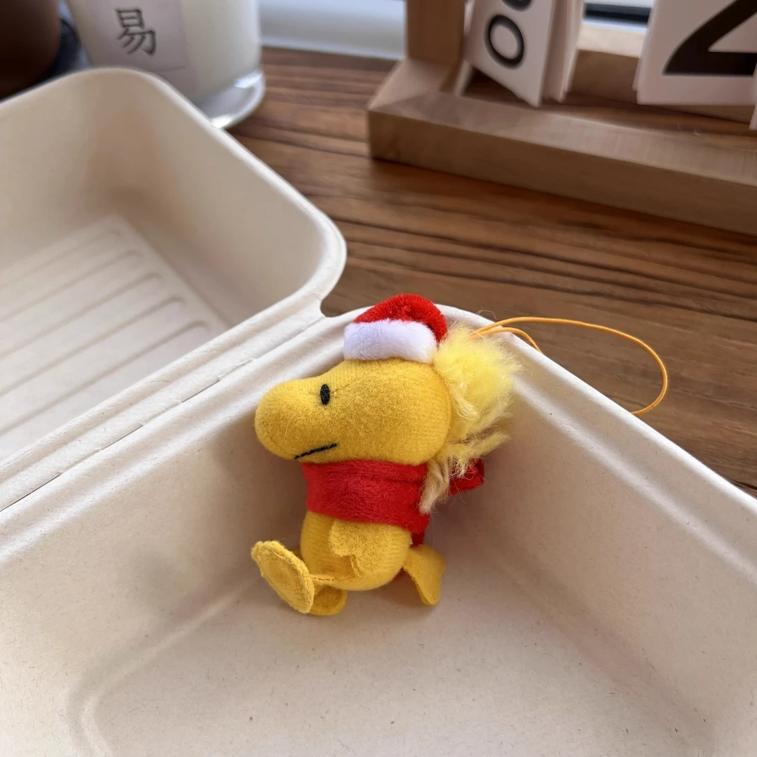 1 ピース 6 センチメートル非常に小型サイズピーナッツスヌーピーウッドストック鳥ぬいぐるみペンダントおもちゃクリスマスウッドストックおもちゃ