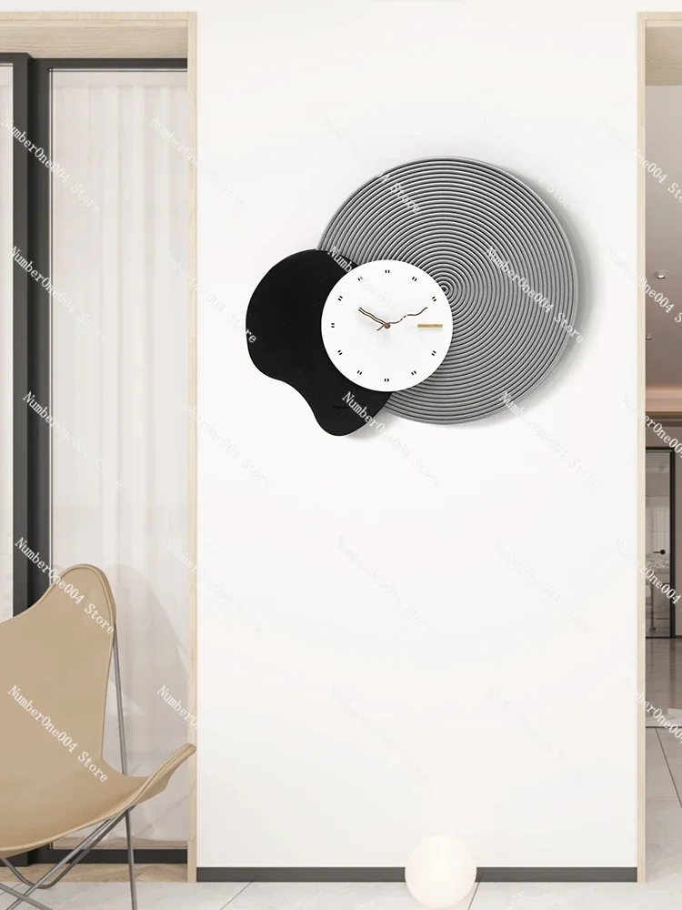 Light luxury time clock wall clock living room personalized creative home modern simple fashion decorative painting wall