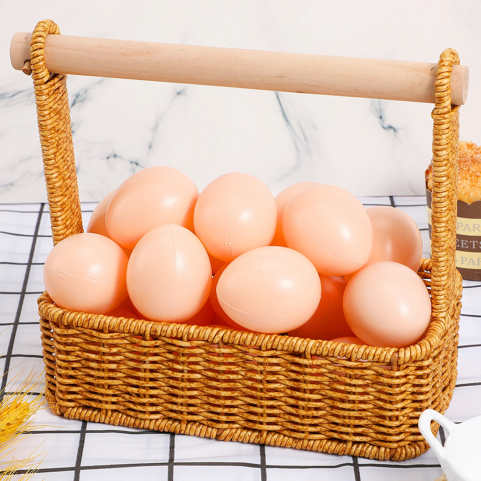 20 قطعة من بيضات محاكاة بلاستيكية يمكنك صنعها بنفسك على جرافيتي عيد الفصح للأطفال لوازم حرفية إبداعية لتزيين المهرجانات بيضة محاكاة