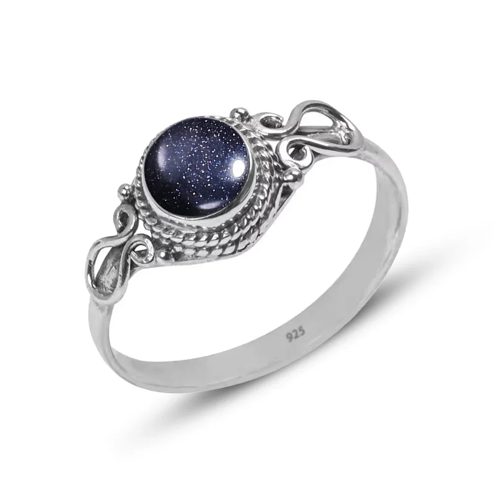 925 Sterling Silver Labradorite Gemstone Ring