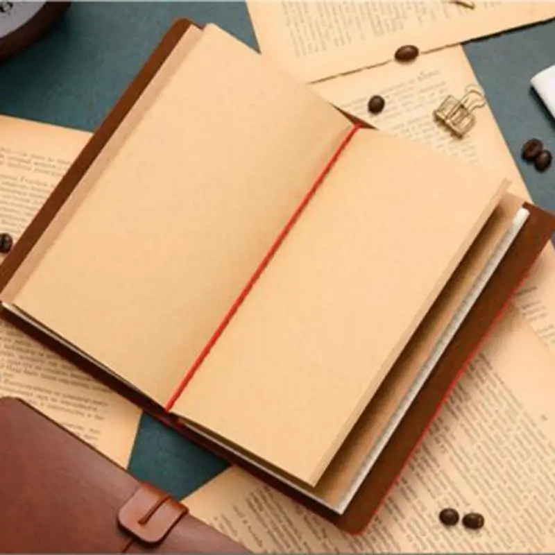 M5TB Retro Travel Journal Poratable Notepad Vintage Travel Notebook Pu Leathre Notepads สำหรับนักธุรกิจชายผู้หญิง