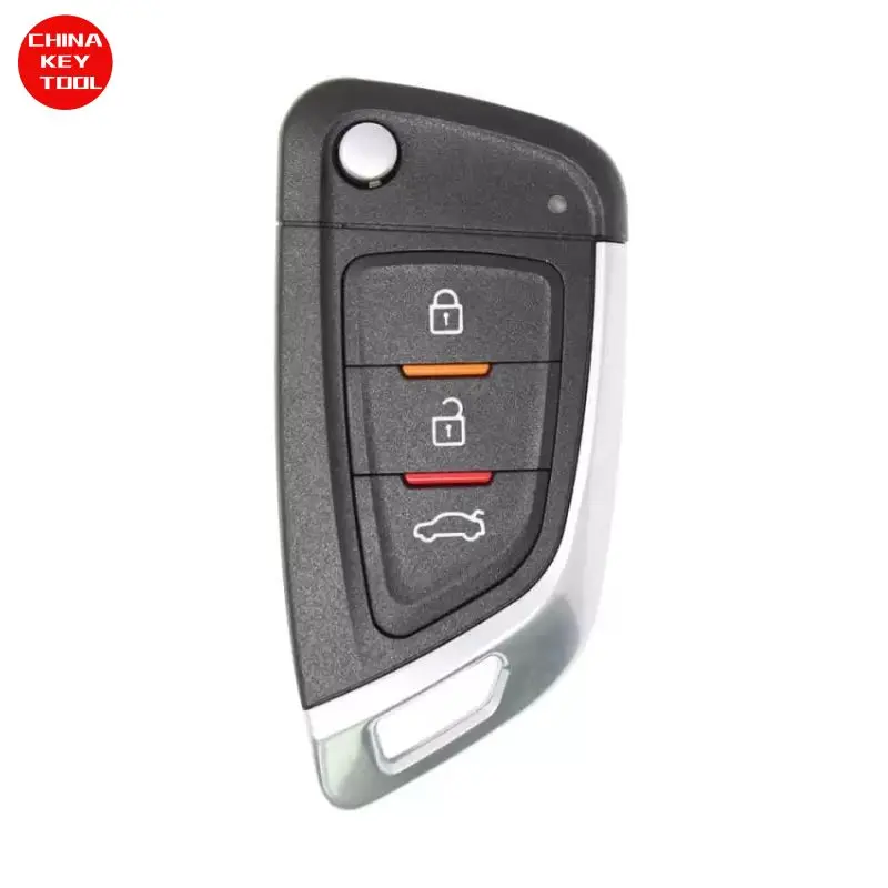 1 ชิ้น Xhorse VVDI Key Tool รีโมทกุญแจแบบพับได้ 3 ปุ่ม รุ่นใหม่สำหรับ BMW รุ่น XKKF02EN เวอร์ชันสากล