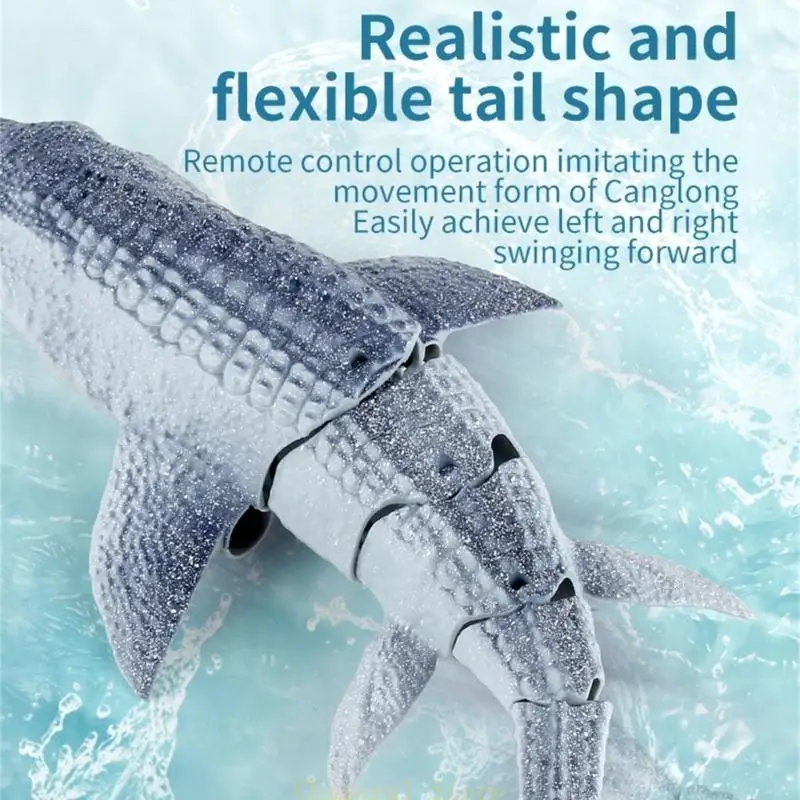 Robô educacional elétrico mosasaurus com controle remoto, brinquedo para crianças, meninos, presentes, animais, piscinas, brinquedo banho