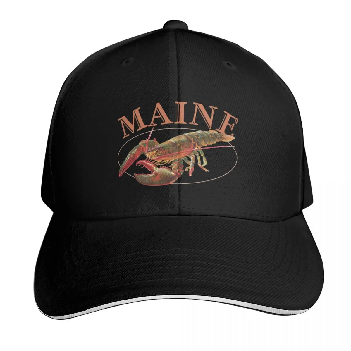 Maine Lobster Vintage Design Baseball Cap Sunscreen Golf Cap custom caps Baseball Men Women's