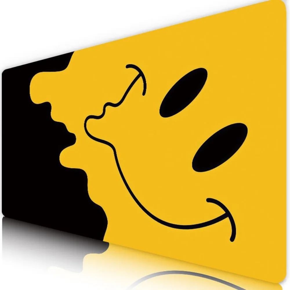 

Streetwear Style Dripping Smiley Desk Mat, Large Gaming Mouse Pad, Cool Extended Keyboard Mat for Gamers