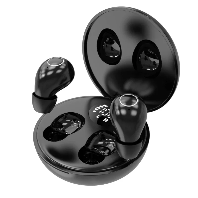 سماعات رأس غير مرئية بلوتوث 5.3 سماعات أذن صغيرة لاسلكية داخل الأذن سماعات هاي فاي ستيريو للحد من الضوضاء