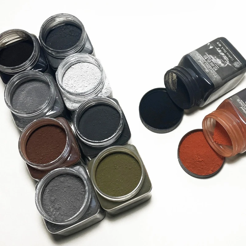 10 Colors Sketch Toner Dry Wet Graphite Charcoal Powder Ultra Soft Carbon Powder Sketching Artist Pastels Drawing Art Supplies