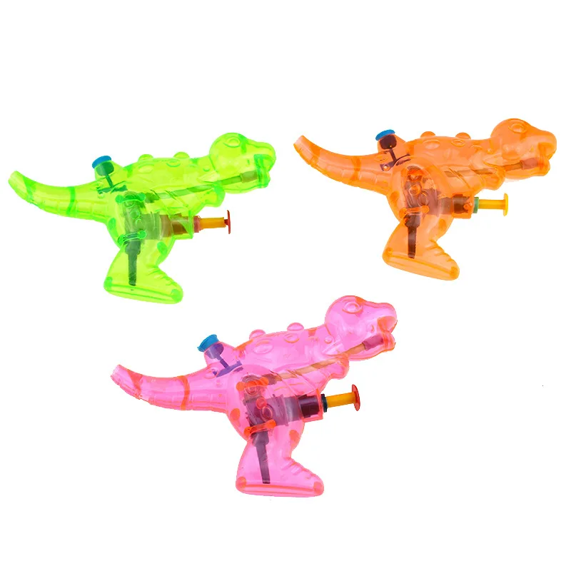 

3 Pcs Novelty Funny Colourful Transparent Dinosaur Whistle Water Shooting Toy Summer Water Play Toy Kids Fun Jet Water Play Toys