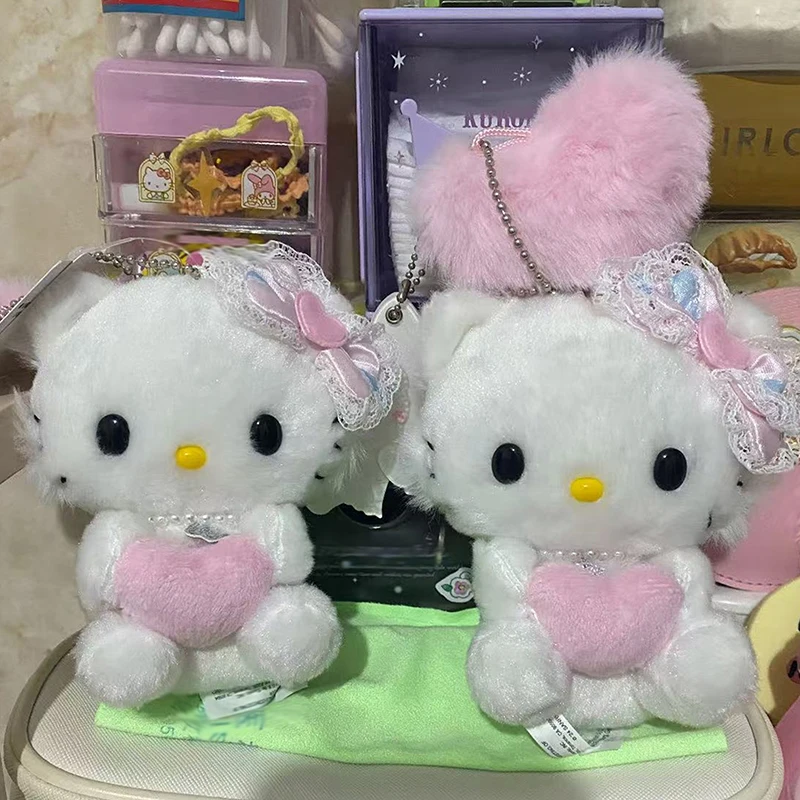 Sanrios Hello Kitty Charmmy Kitty Plüschtier Schlüsselanhänger Kawaii Girly Kätzchen Puppe Gefüllte Dekoration Rucksack Charm Freundin Geschenke