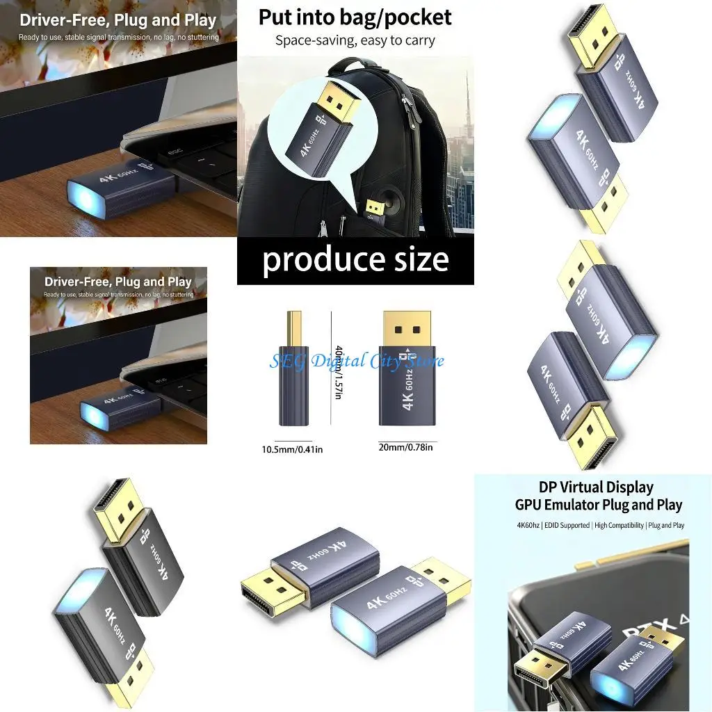 

U75B Multi Screen DP4K60hz Virtual Display Emulator Supporting Enhances Productivity