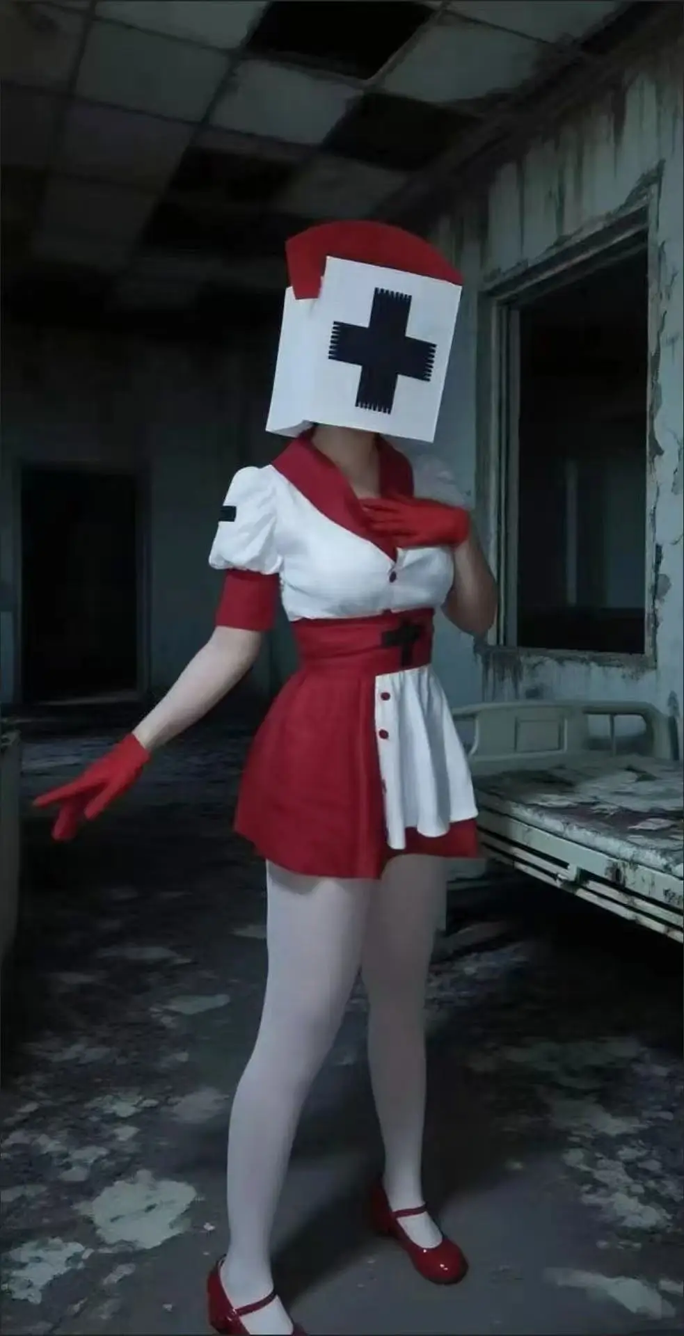 

Cosplay costume Reaper Nurse dark escape room game costume suitable for Halloween