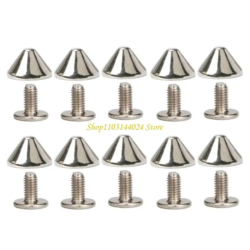 N5KE Buckles Screw Mount Rivets DIY Crafts PU Belt Shoes Clothing Spikes