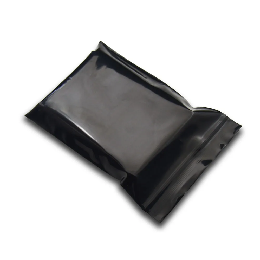 

Zip Lock Reclosable Black Opaque Light Avoidance Package Plastic Bag PE Self Seal Storage Bags for Sundries Private Jewelry