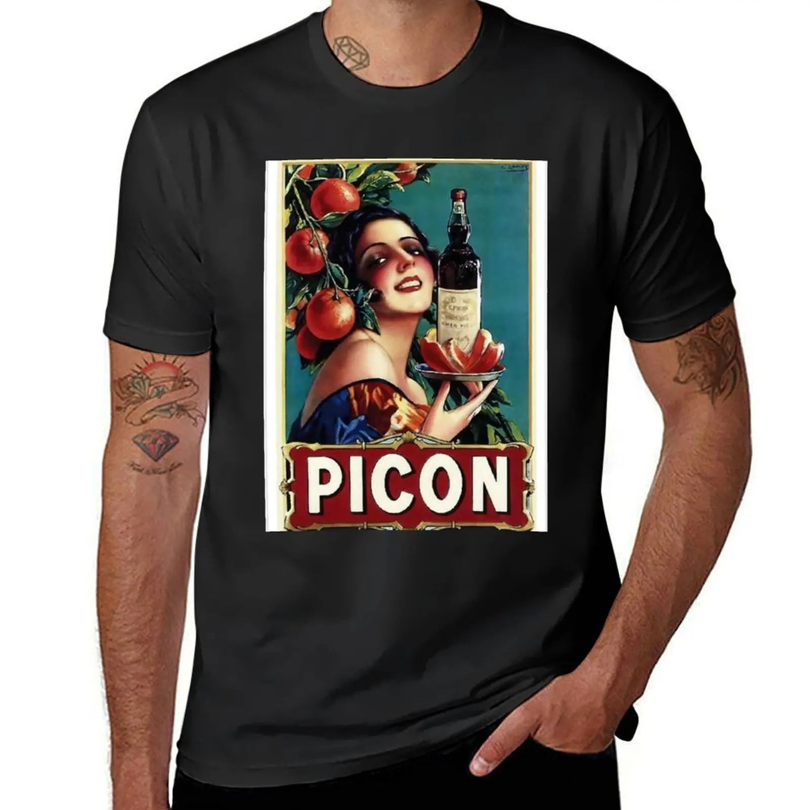 

Vintage Pub - Picon, alcoholic drink T-Shirt anime t shirts Man t-shirt baggy shirts oversized mens graphic t-shirts