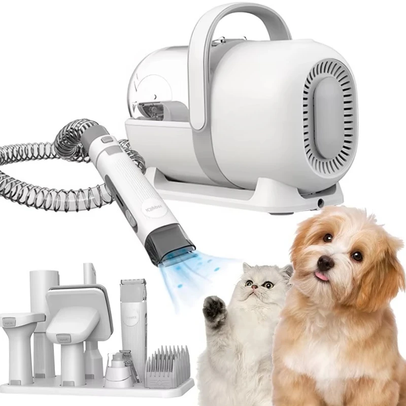 

Vacuum Dog Clipper Pet Vacuum Grooming Brush and Shedding Comb Kit for Dog Cat Hair