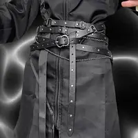 Cinturones de cintura ajustables a la moda, cinturón de cadena con hebilla de Metal de piel sintética, vestido DIY, traje, pantalones vaqueros, cinturón fino