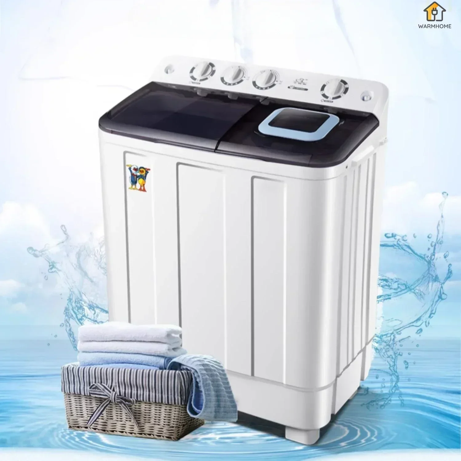 Washing machine Double drums and double motors large capacity new home elution separation, suitable for renters