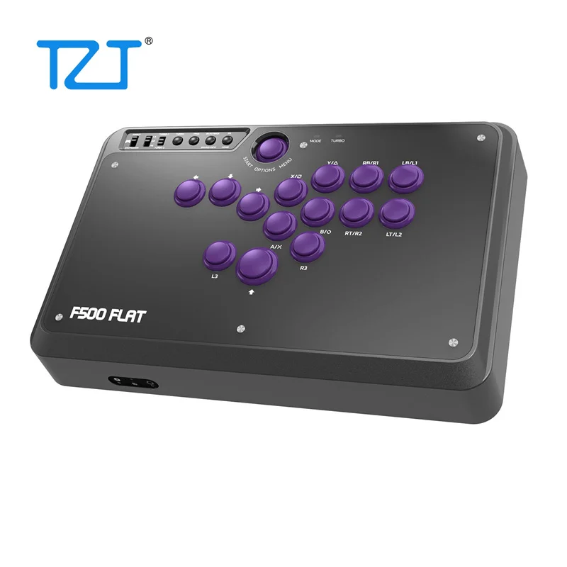 Controlador TZT-Mayflash F500 Arcade, Flat All Button, Controlador de jogo com layout, apto para Hitbox, PS4, Xbox