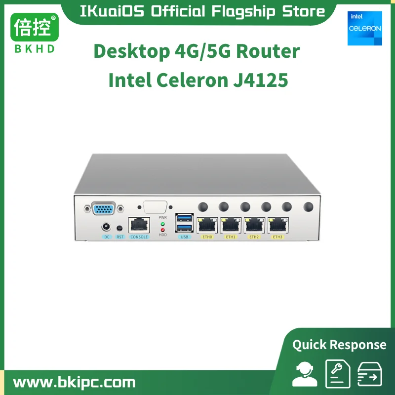 

IKuaiOS OTS J4125 5G Router 4x2.5G i226 Scalable WiFi Wireless Network for Network Security Firewall Pfsense Mikrotik OpenWRT