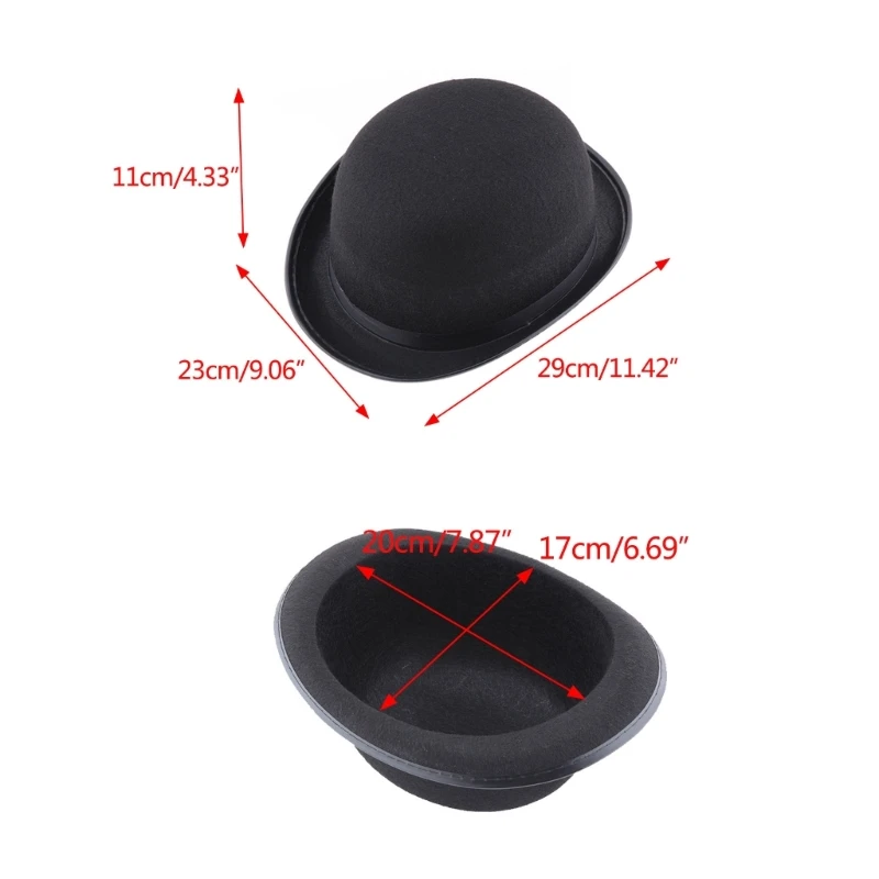 Bowler Hat Bombin Hat Magician Top Hat Hat Carnival Nightclub Bowler Top Hat Stage Theater Costume Hat Dropshipping