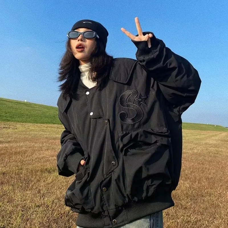 

Loose Fit Men's Jaet Autumn 2024 New Sle Functional Workwear Coat Large Size Casual Faion Outerwear for Men