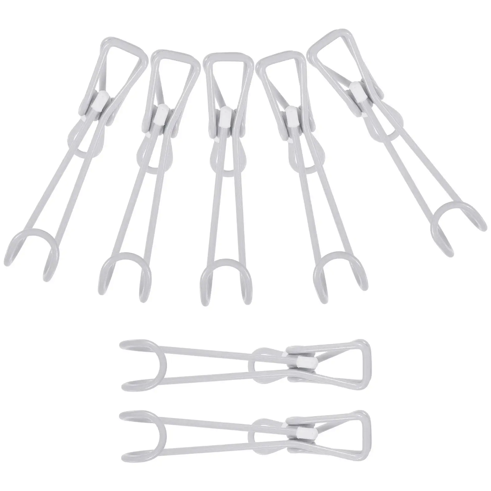 10Pcs Premium Metal Spring Clip Hooks Fine Workmanship Resistant Long Tail Hanging Clips for Kitchen Bathroom Office