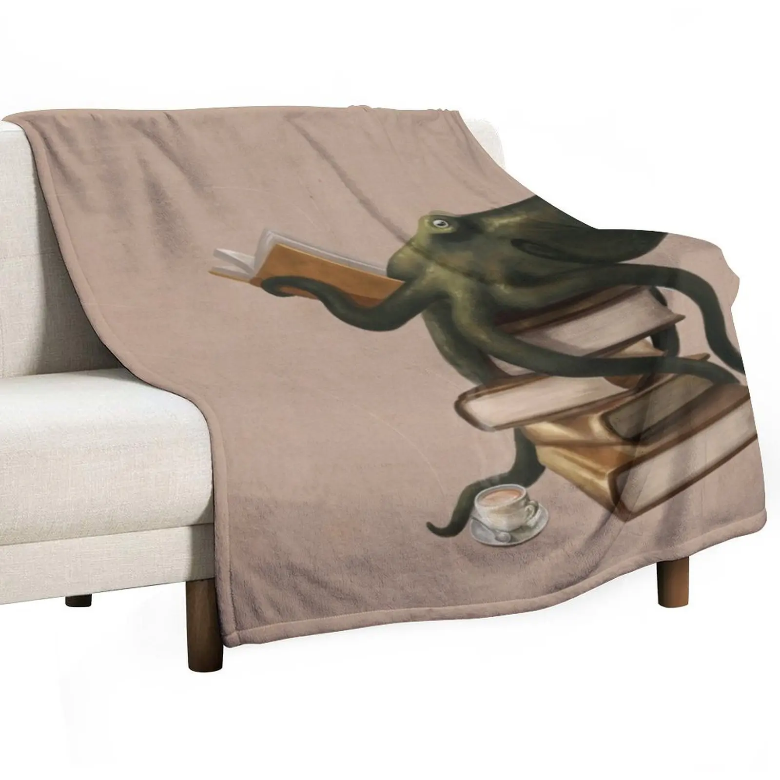 

Well-Read Octopus Throw Blanket bed plaid Summer Beddings Blankets For Bed Furrys Blankets