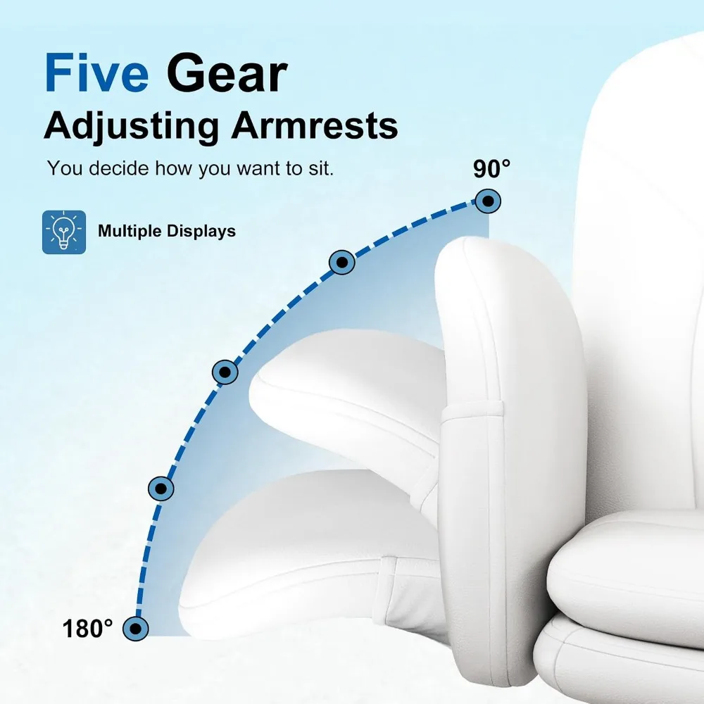 Cross-Legged Sitting Chair with Armrests, Wheels, Adjustable Rocking, Home & Office Use