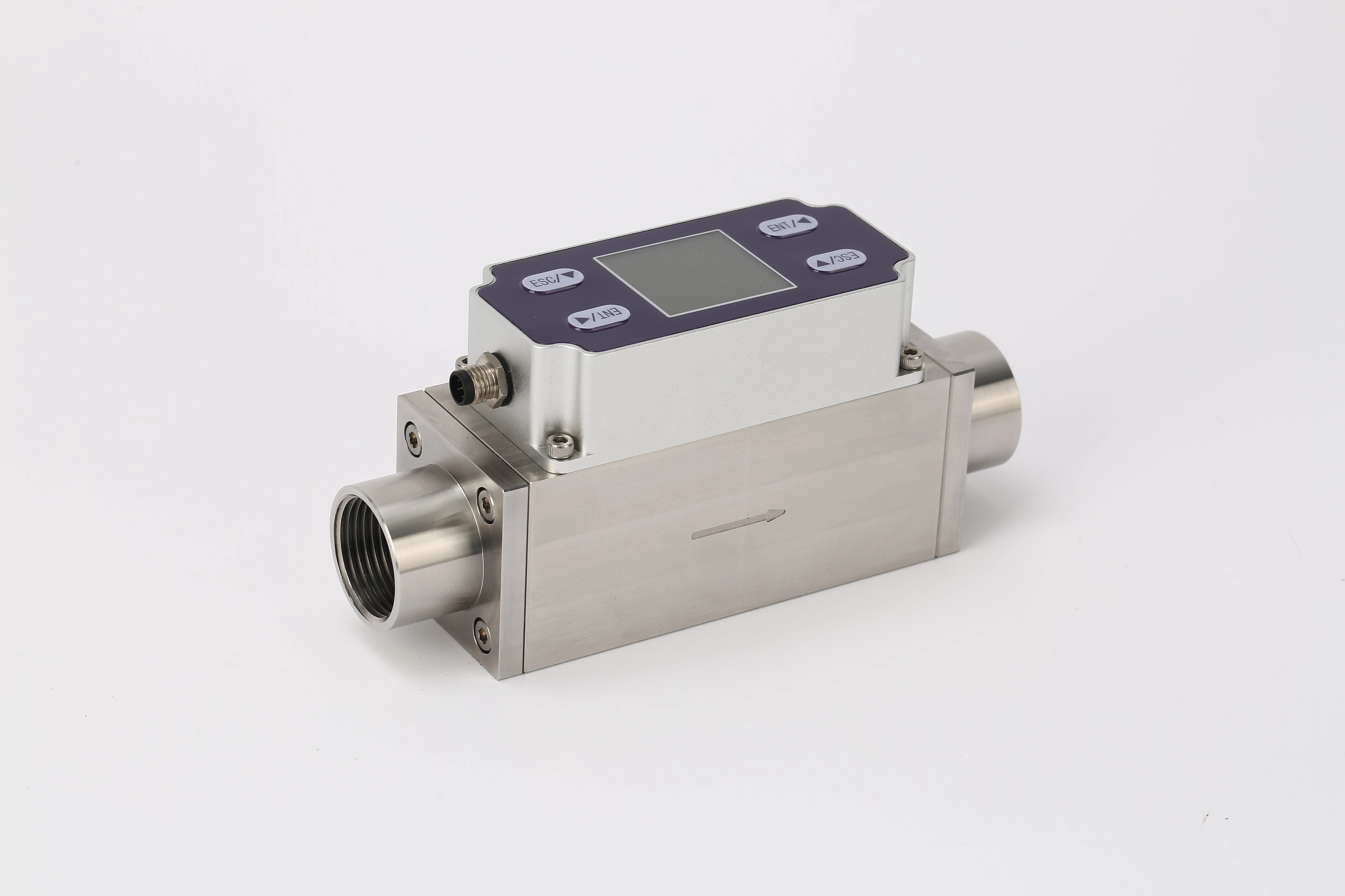 Customizable Mini DN25 Industrial  Flowmeter Small Diameter Thermal Mass Flowmeter Compressed Air Ozone Mini Digital OEM