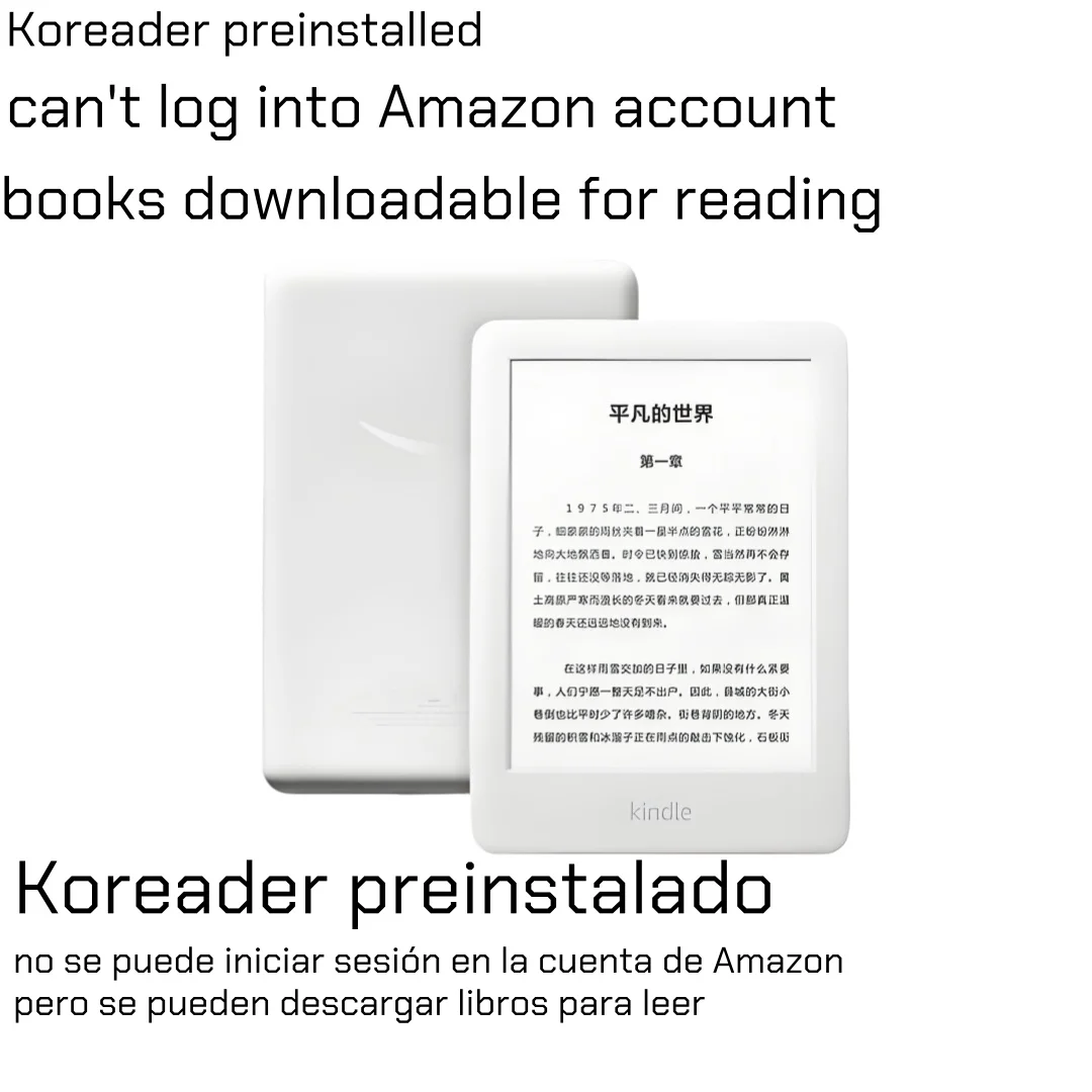 تستخدم Kindle 10th الخلفية J9G29R غير المسجل Koreader Ereader E Ink Ebook الحبر الإلكتروني 6 بوصة قارئات الكتب الإلكترونية لا Paperwhite Kobo