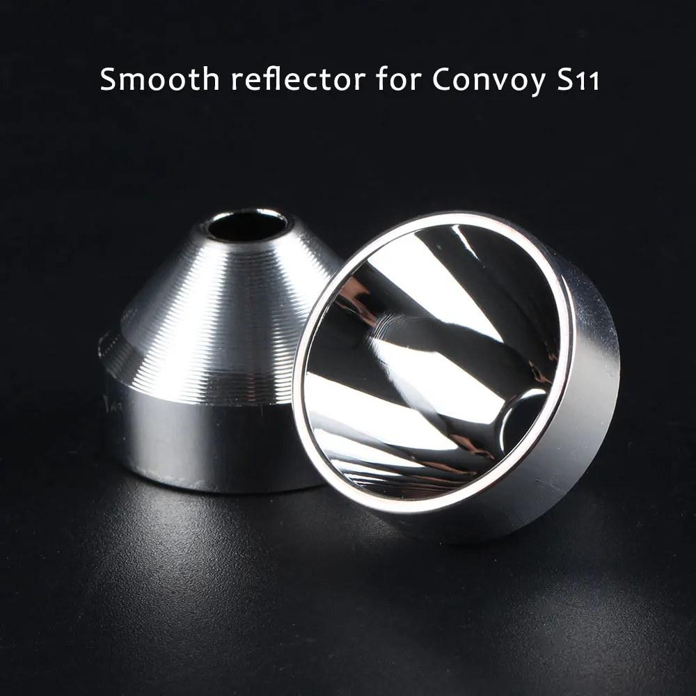 Flashlgiht Smooth / Orange Peel Reflector for Convoy S11, 7mm Bottom Hole